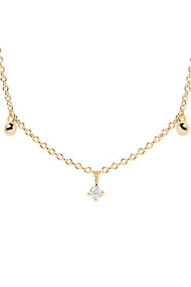 PDPAOLA Love Triangle Gold Necklace CO01-491-U