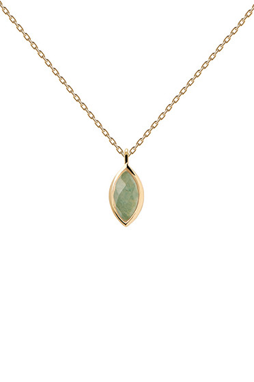 PDPAOLA Green Aventurine Nomad Necklace CO01-678-U