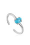 Ania Haie Silver Turquoise Wave Adjustable Ring