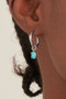 Ania Haie Silver Turquoise Drop Wave Huggie Hoop Earrings