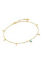 Ania Haie Gold Turquoise Drop Pendant Anklet