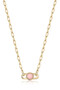 Ania Haie Gold Orb Rose Quartz Link Necklace