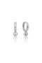 Ania Haie Silver Orb Drop Huggie Hoop Earrings