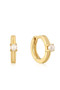Ania Haie Gold Pearl Cabochon Huggie Hoop Earrings