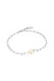 Ania Haie Silver Pearl Sparkle Chunky Chain Bracelet