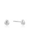 Ania Haie Silver Pebble Sparkle Stud Earrings