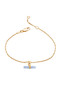 Rachel Jackson Mini Blue Lace Agate T-Bar Gold Bracelet TBB2BLGP