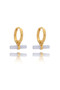 Rachel Jackson Mini Blue Lace Agate T-Bar Gold Huggie Hoop Earrings TBE20BLGP