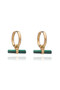 Rachel Jackson Mini Malachite T-Bar Huggie Hoop Earrings TBE20MLGP