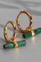 Rachel Jackson Mini Malachite T-Bar Huggie Hoop Earrings TBE20MLGP