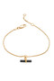 Rachel Jackson Mini Onyx T-Bar Gold Bracelet TBB2ONGP