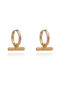 Rachel Jackson Mini T-Bar Huggie Hoop Earrings TBE20GP