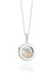 Rachel Jackson Small Deco Sun Amulet Birthstone Silver Necklace Rainbow Moonstone AMSU16SRM