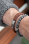 Steel & Barnett Cornall Caramel 10mm sturdy braided leather bracelet LBC/003