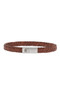 Steel & Barnett Riley Caramel 8mm leather box braided bracelet LBR/002