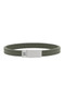 Steel & Barnett Grady Iron Elegant pebble finish leather strap bracelet LBG/003