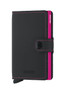 Secrid Miniwallet Matte Black & Fuchsia Wallet SC4192