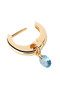 PDPAOLA Blue Lily Hoop Earrings AR01-B94-U 