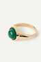 PDPAOLA Green Aventurine Moon Ring AN01-B19