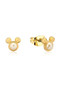 Precious Metal Mickey Mouse Pearl Stud Earrings