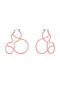 Minnie Mouse Outline Hoop Earrings