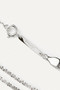 PDPAOLA Double Sparkle Silver Chain Bracelet PU02-802-U