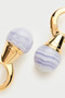PDPAOLA Blue Lace Agate Riviera Hoops AR01-C42-U