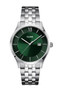 CLUSE Aravis Green/Silver Steel Link Watch CW22702