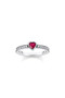 Thomas Sabo Solitaire Ring With Red Heart-Shaped Stone TR2448-50