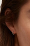 PDPAOLA Diamonds and White Gold Eternity Mini Hoops
