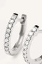 PDPAOLA Diamonds and White Gold Eternity Mini Hoops