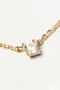 PDPAOLA Diamonds and Gold Solitaire Mini Necklace