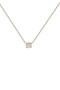 PDPAOLA Diamonds and gold Dona solitary necklace