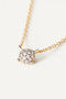 PDPAOLA Diamonds and gold Dona solitary necklace
