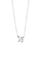 PDPAOLA Diamonds and White Gold Solitaire Mini Necklace