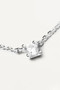 PDPAOLA Diamonds and White Gold Solitaire Mini Necklace