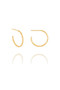 Rachel Jackson Shimmering Sun Medium Hoop Earrings Gold CE21GP 