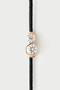 PDPAOLA Dafne Diamond cord bracelet black