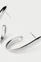 PDPAOLA Volta Hoop Earrings Silver