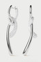 PDPAOLA Pave Twist hoops silver
