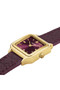 CLUSE Gracieuse Petite Double Strap Wine Croc Leather/Gold Watch CW11822