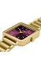CLUSE La Tetragone Wine Gold Stones/Gold Link Watch CW10314