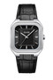 CLUSE Quadrus Black Leather/Silver Watch CW25703