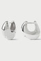 PDPAOLA Wave Silver Hoops