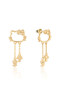 Sanrio Precious Metal Hello Kitty Outline Stud Earrings