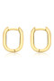 Sonne Fine 9K Gold Small Rectangle Creole Earrings Sonne Fine 9K Gold Small Rectangle Creole Earrings