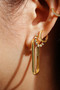 Ania Haie Gold Bezel Beaded Huggie Hoop Earrings E066-05G Ania Haie Gold Bezel Beaded Huggie Hoop Earrings E066-05G