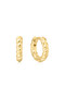 Ania Haie Gold Texture Small Huggie Hoop Earrings E063-03G Ania Haie Gold Texture Small Huggie Hoop Earrings E063-03G