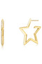 Ania Haie Gold Large Star-Shaped Pave Hoop Earrings E064-09G Ania Haie Gold Large Star-Shaped Pave Hoop Earrings E064-09G