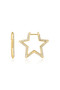 Ania Haie Gold Medium Star Pave Hoop Earrings E064-05G Ania Haie Gold Medium Star Pave Hoop Earrings E064-05G